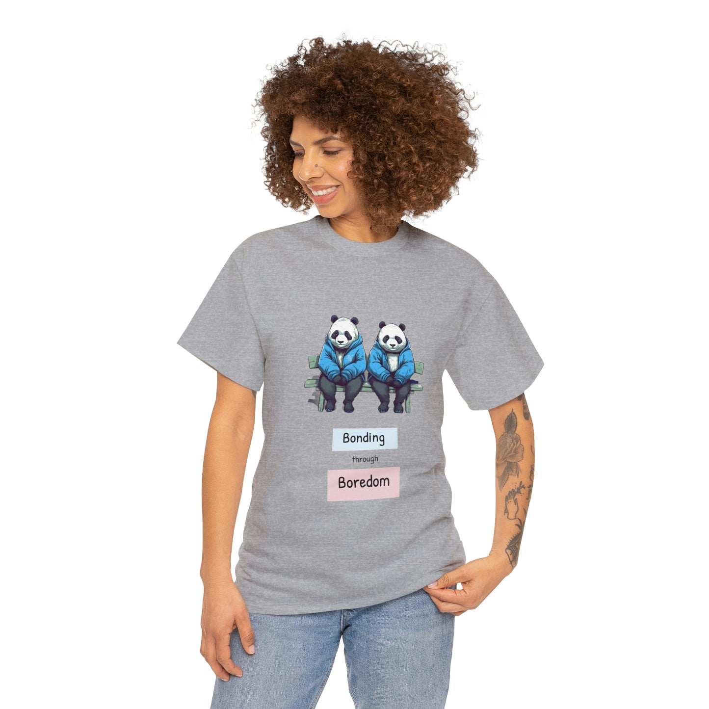 Bored Pandas Bench Unisex Heavy Cotton Tee