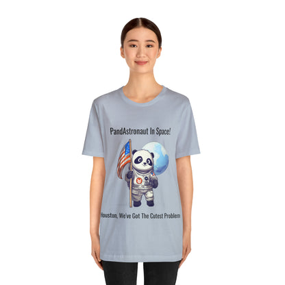 "Panda in Space" Unisex Jersey Short Sleeve Tee