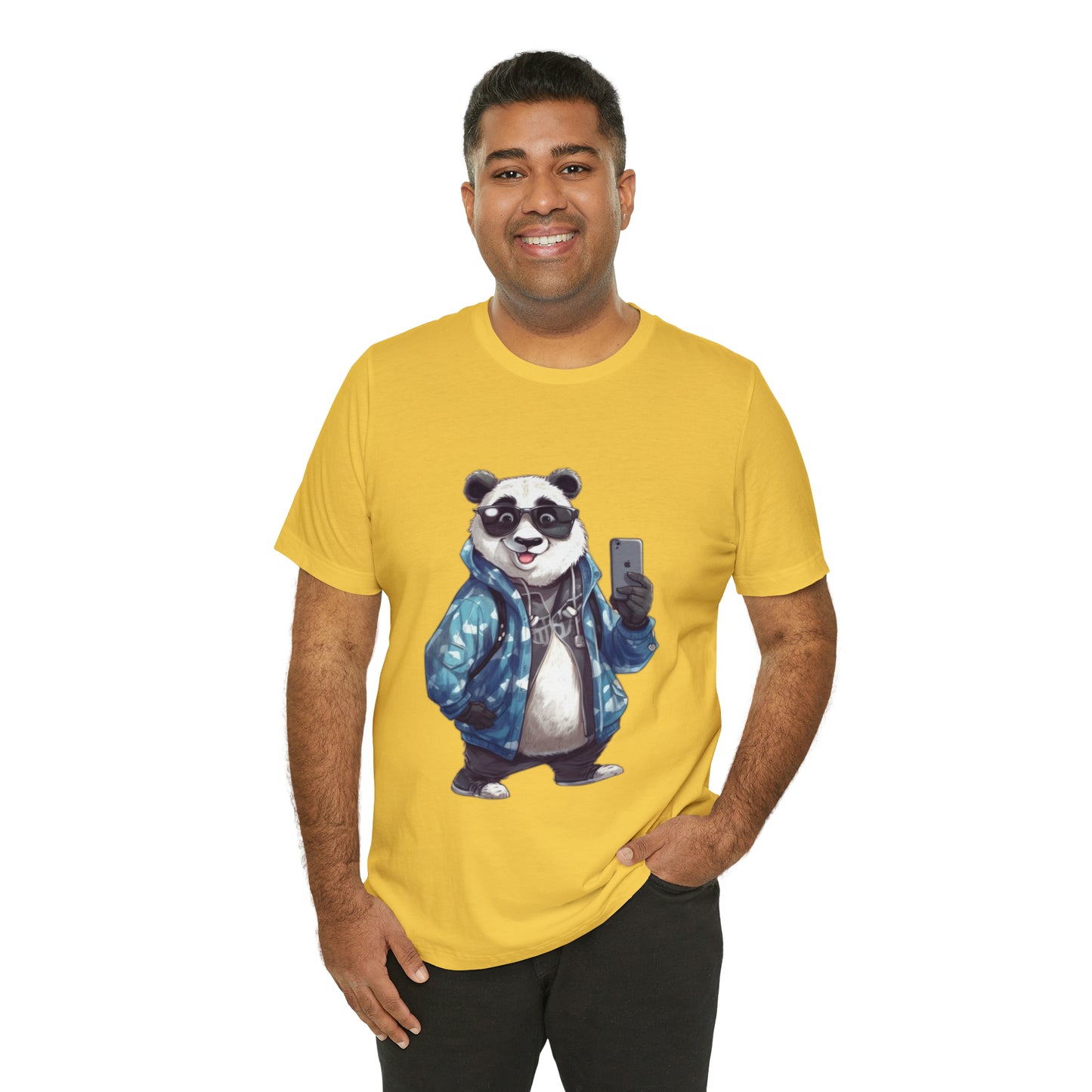 "Trendy Panda Selfie" Unisex Jersey Short Sleeve Tee