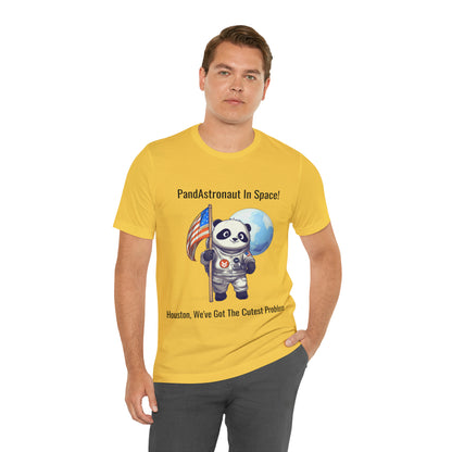 "Panda in Space" Unisex Jersey Short Sleeve Tee