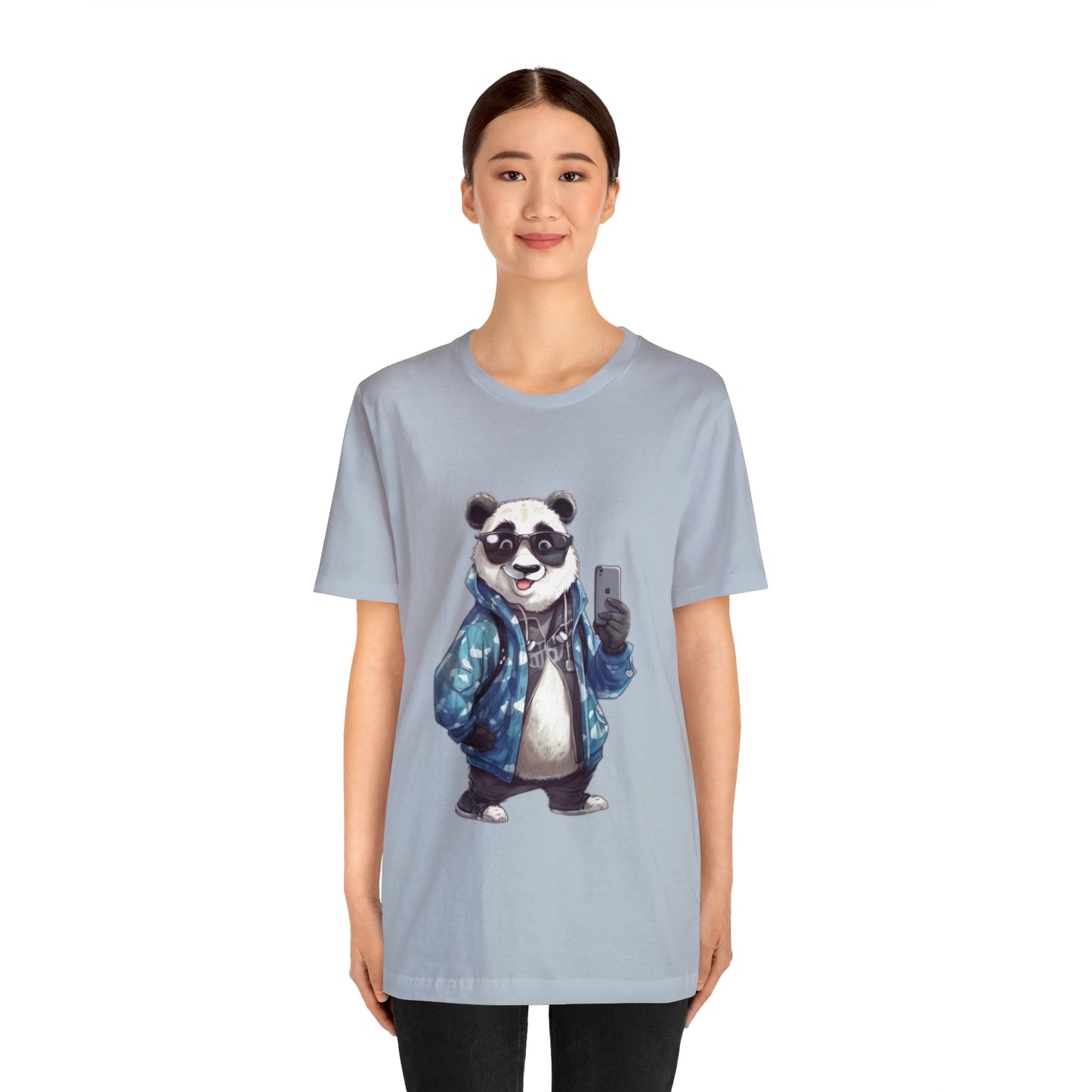 "Trendy Panda Selfie" Unisex Jersey Short Sleeve Tee