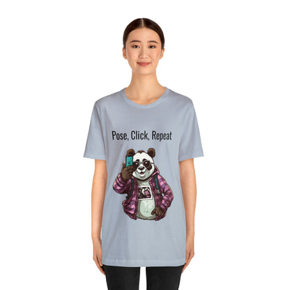 "Cool Panda Selfie" Unisex Jersey Short Sleeve Tee