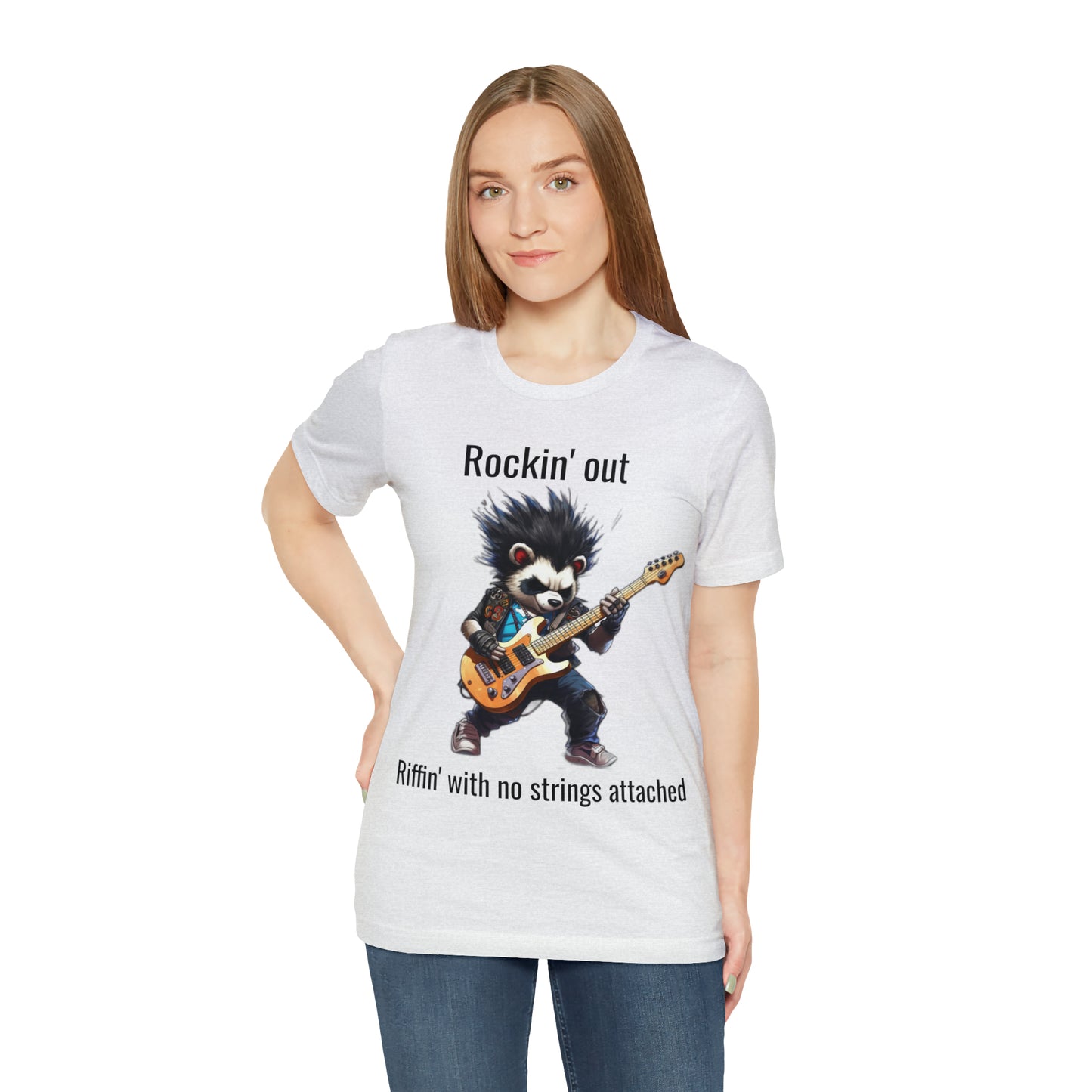 "Rockin' Panda" Unisex Jersey Short Sleeve Tee