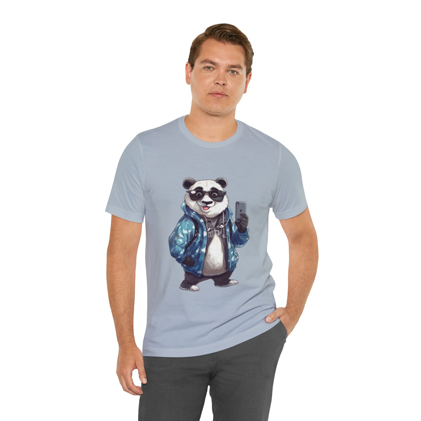 "Trendy Panda Selfie" Unisex Jersey Short Sleeve Tee