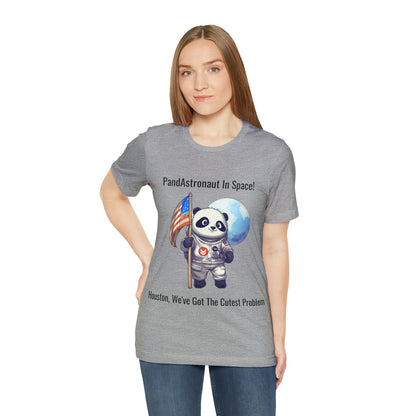 "Panda in Space" Unisex Jersey Short Sleeve Tee