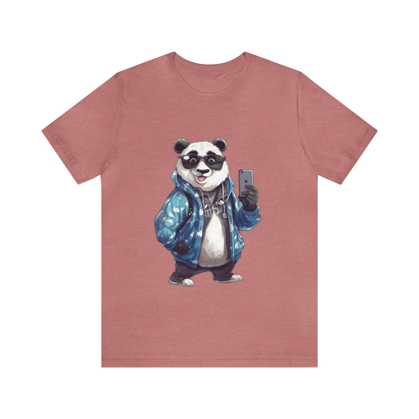 "Trendy Panda Selfie" Unisex Jersey Short Sleeve Tee