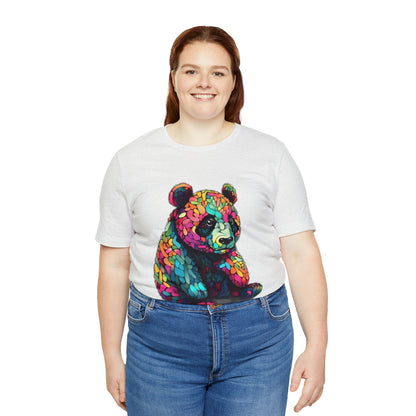 Geometric Colorful Panda Tee - Unisex Jersey Short Sleeve