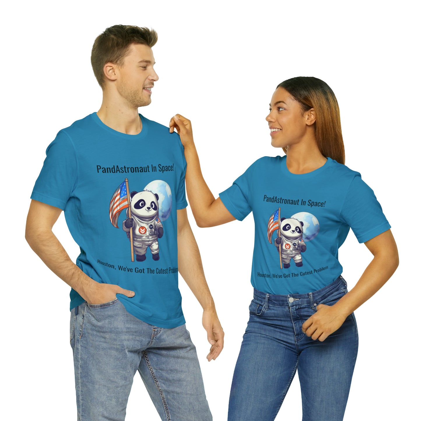 "Panda in Space" Unisex Jersey Short Sleeve Tee