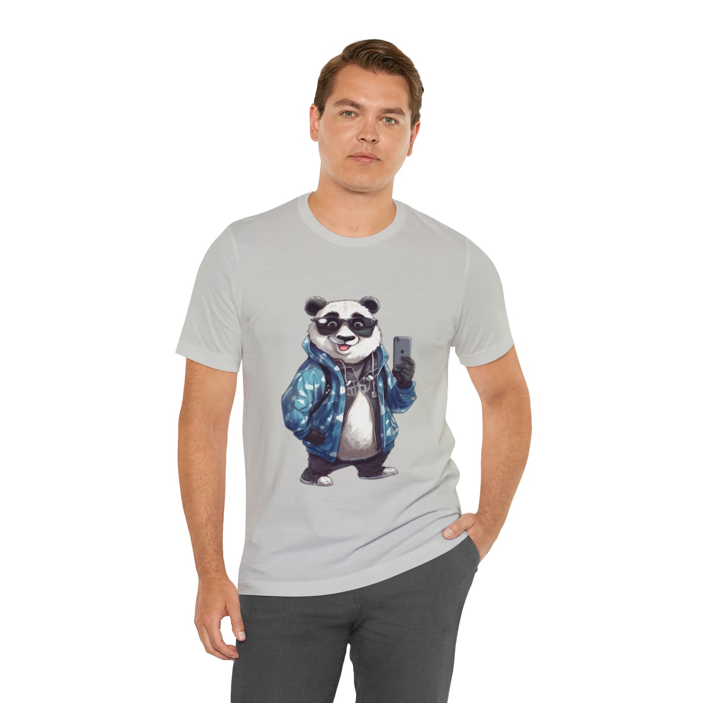 "Trendy Panda Selfie" Unisex Jersey Short Sleeve Tee