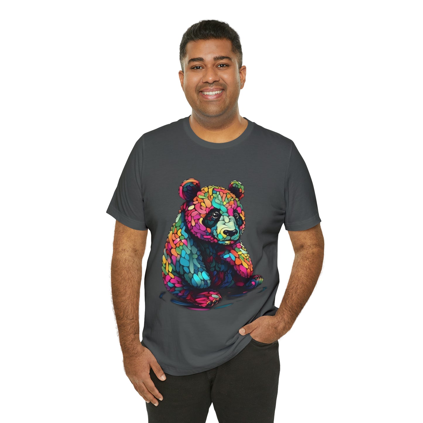 Geometric Colorful Panda Tee - Unisex Jersey Short Sleeve