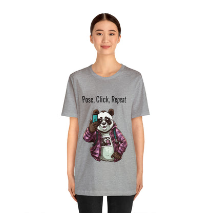 "Cool Panda Selfie" Unisex Jersey Short Sleeve Tee