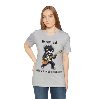 "Rockin' Panda" Unisex Jersey Short Sleeve Tee