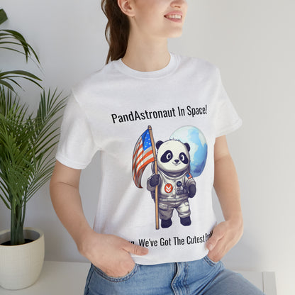 "Panda in Space" Unisex Jersey Short Sleeve Tee