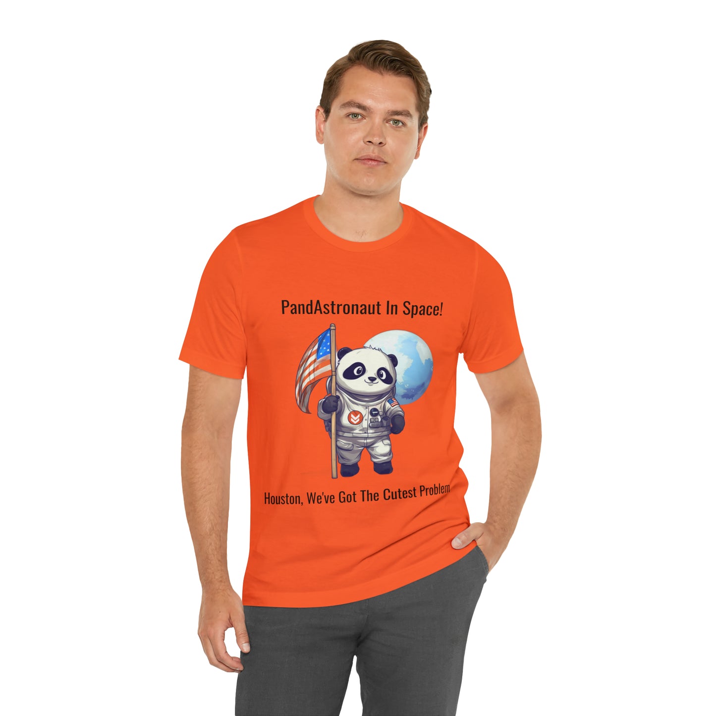 "Panda in Space" Unisex Jersey Short Sleeve Tee