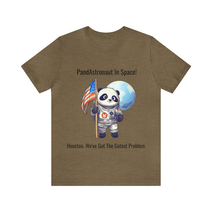 "Panda in Space" Unisex Jersey Short Sleeve Tee