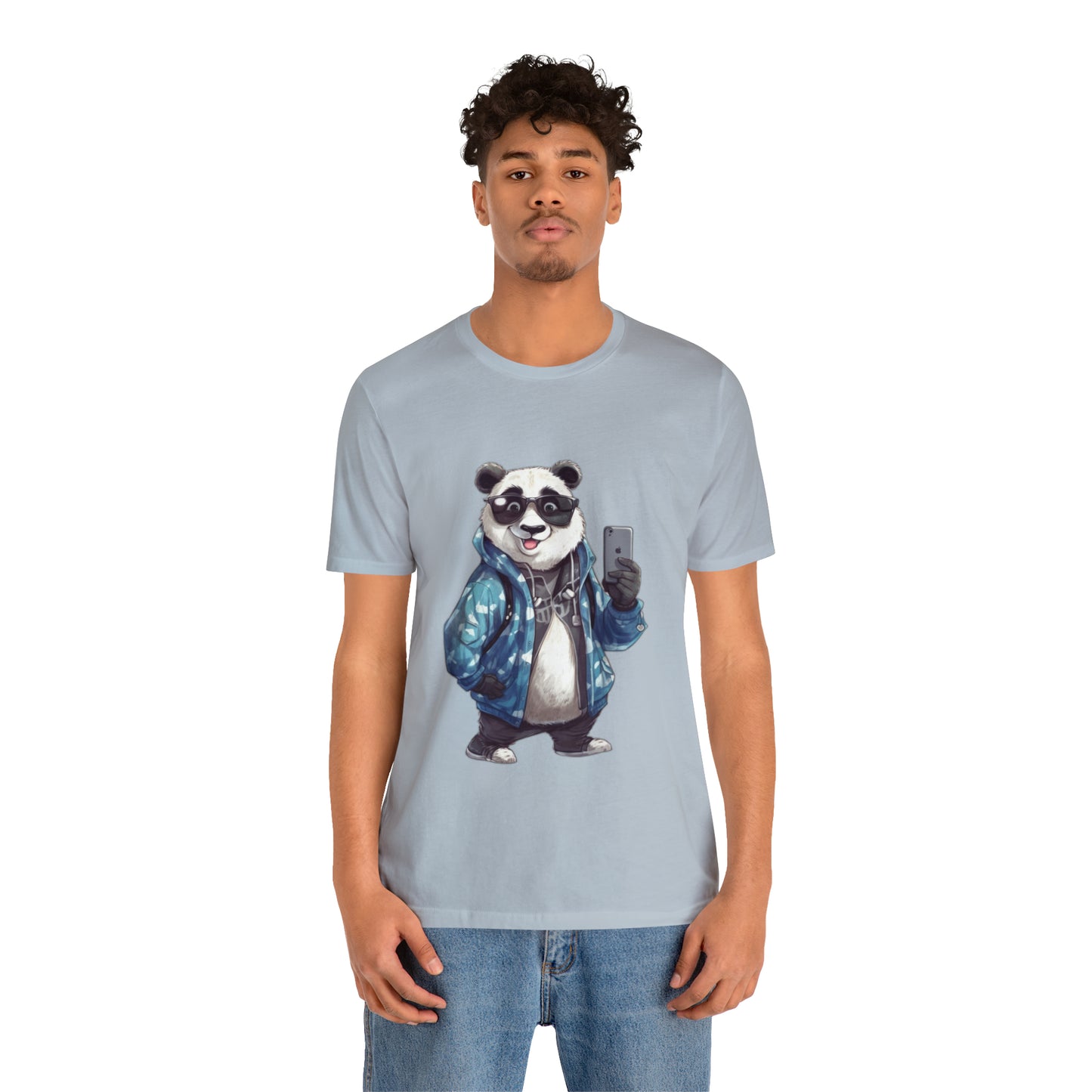 "Trendy Panda Selfie" Unisex Jersey Short Sleeve Tee