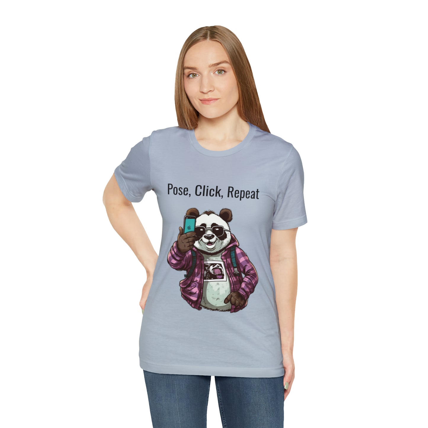 "Cool Panda Selfie" Unisex Jersey Short Sleeve Tee