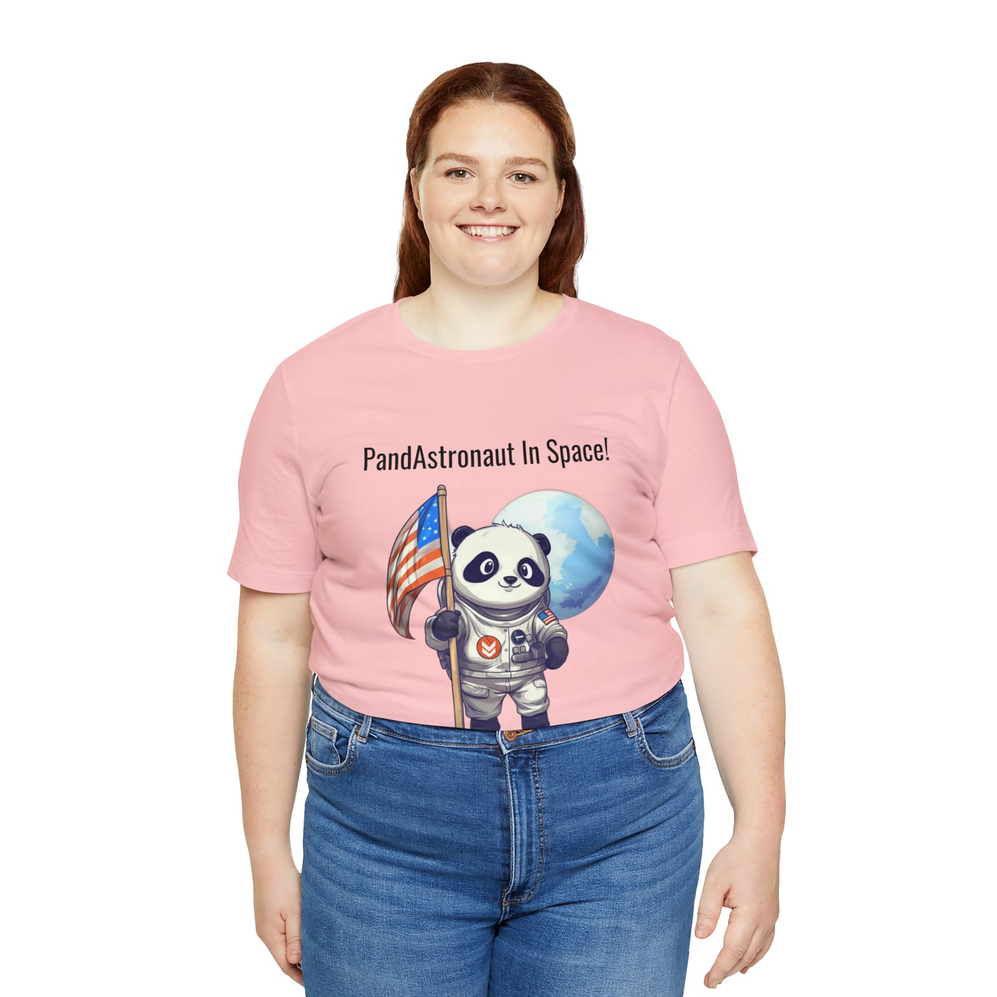 "Panda in Space" Unisex Jersey Short Sleeve Tee