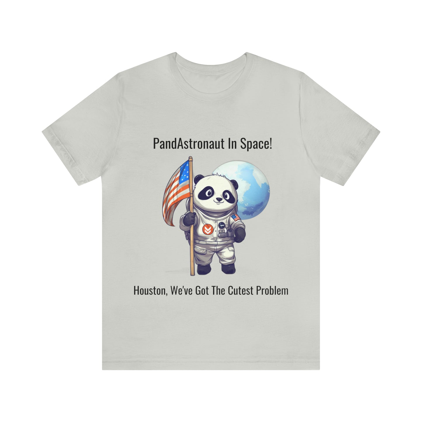 "Panda in Space" Unisex Jersey Short Sleeve Tee