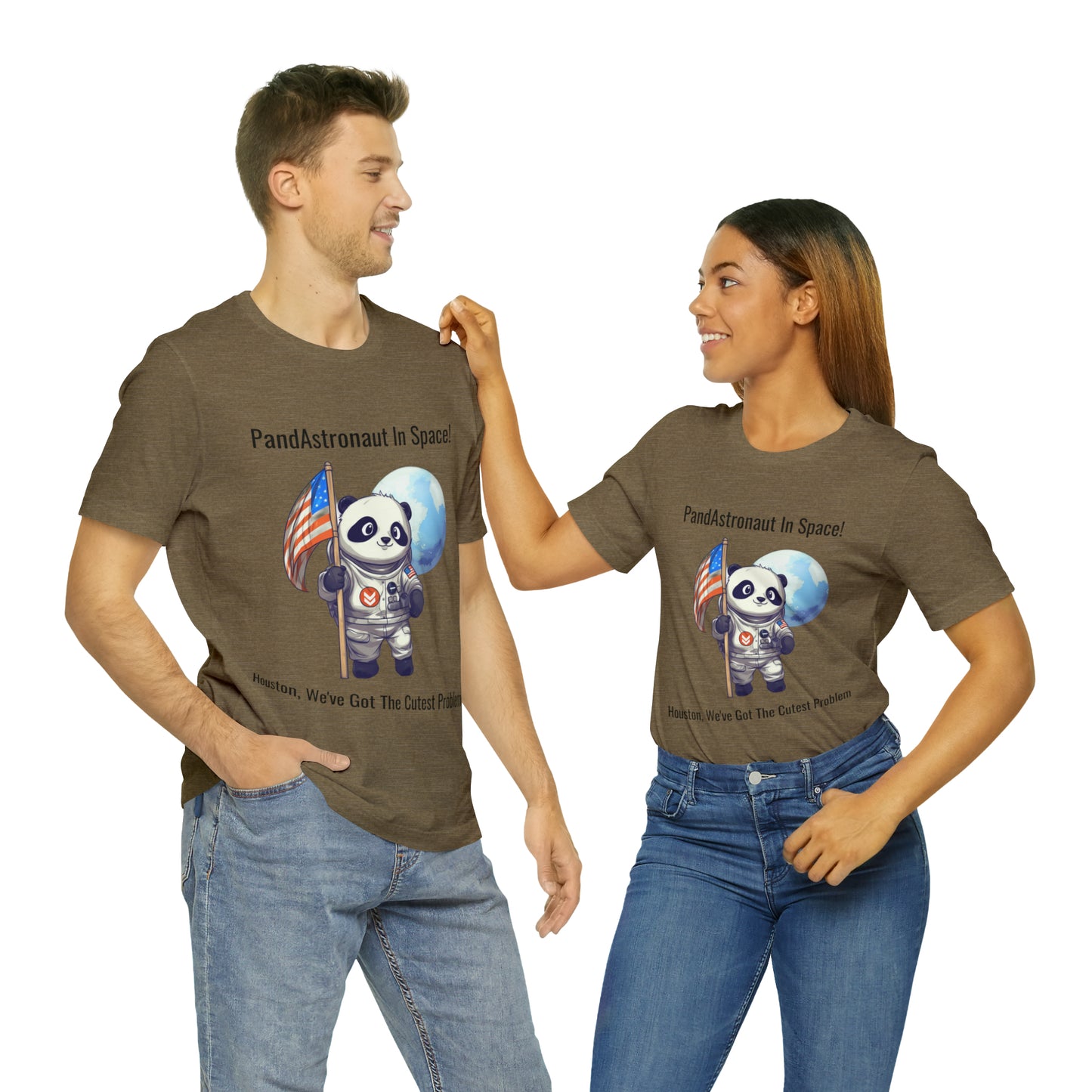 "Panda in Space" Unisex Jersey Short Sleeve Tee