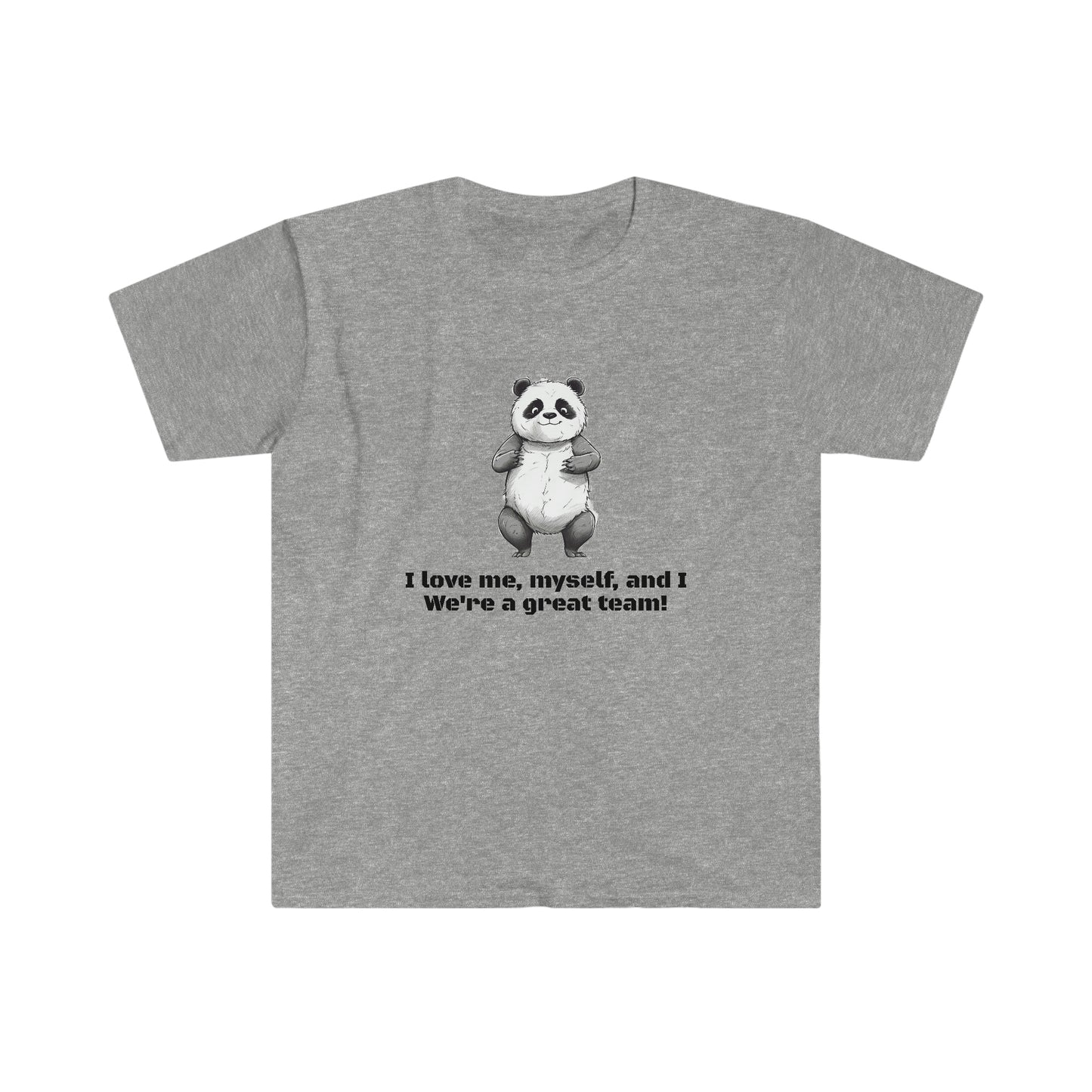 Unisex Softstyle Panda Love T-Shirt - Self-Love Humor