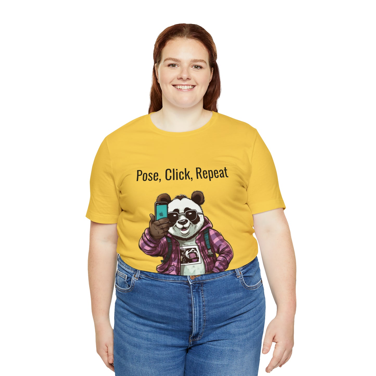 "Cool Panda Selfie" Unisex Jersey Short Sleeve Tee