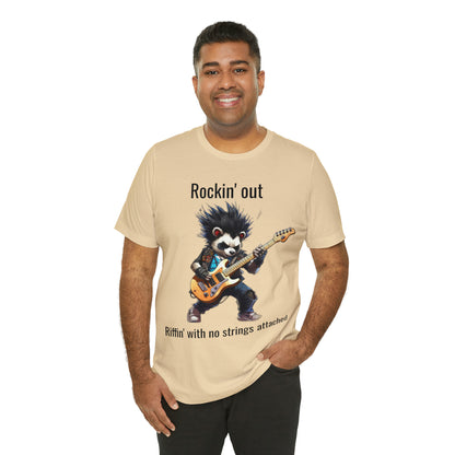 "Rockin' Panda" Unisex Jersey Short Sleeve Tee