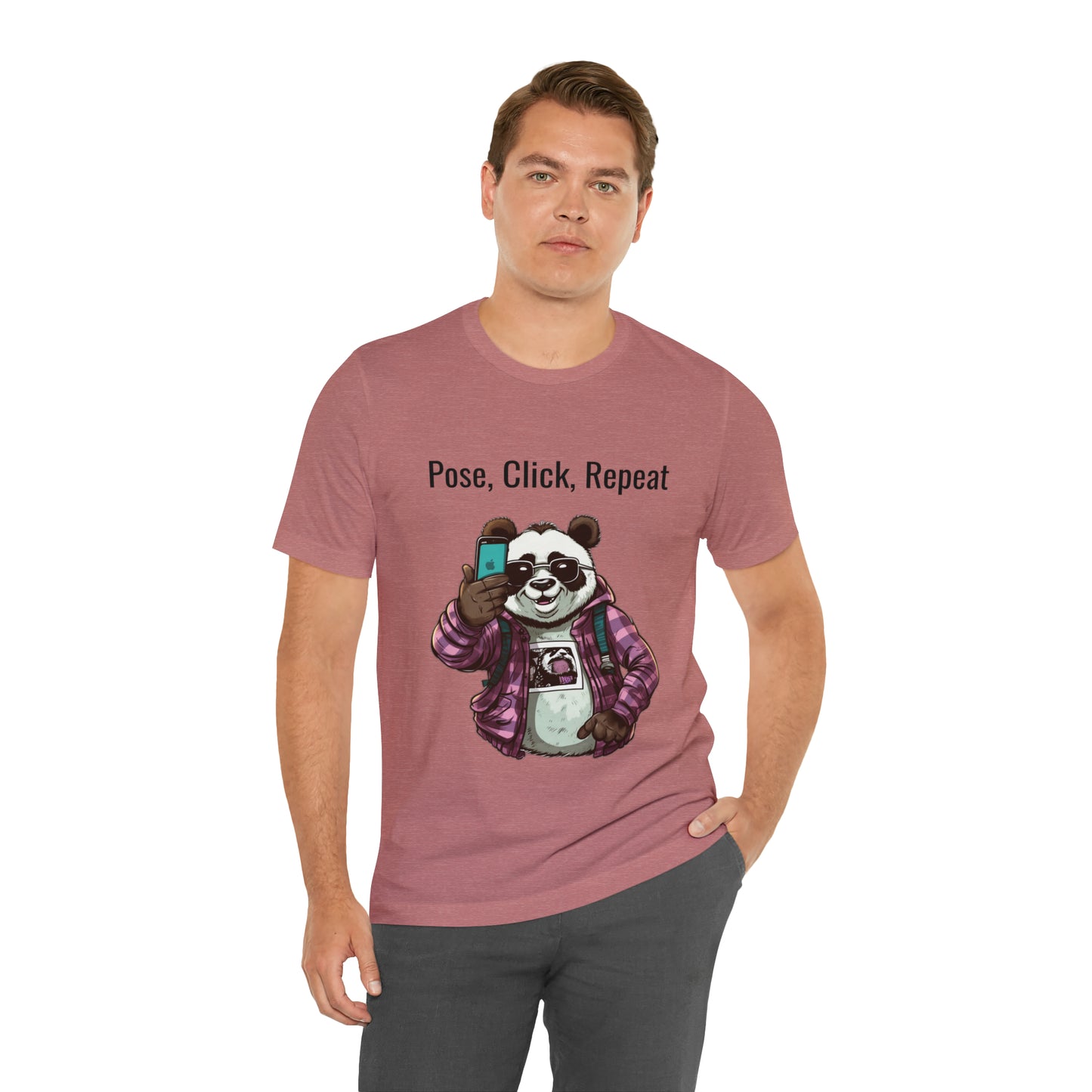 "Cool Panda Selfie" Unisex Jersey Short Sleeve Tee