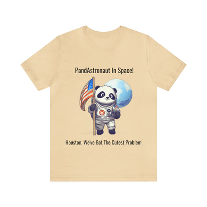 "Panda in Space" Unisex Jersey Short Sleeve Tee