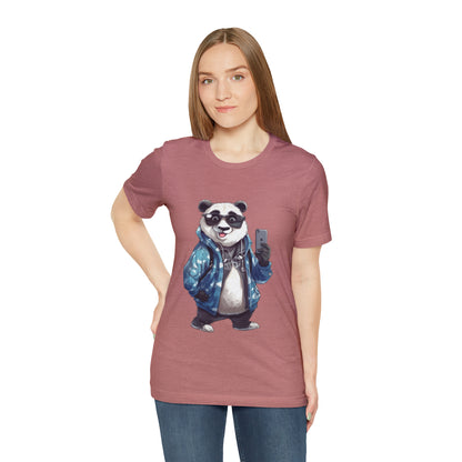 "Trendy Panda Selfie" Unisex Jersey Short Sleeve Tee