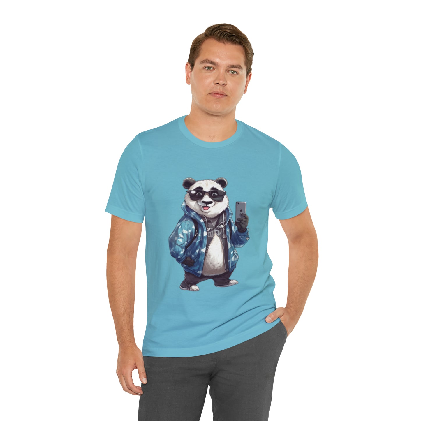 "Trendy Panda Selfie" Unisex Jersey Short Sleeve Tee