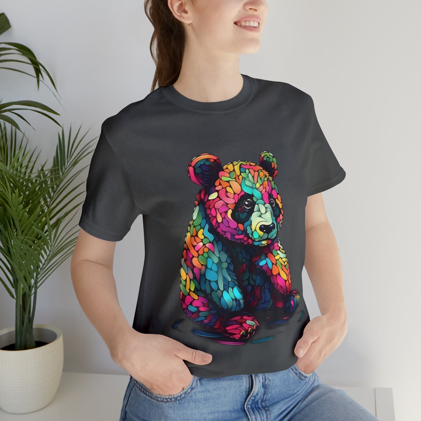 Geometric Colorful Panda Tee - Unisex Jersey Short Sleeve