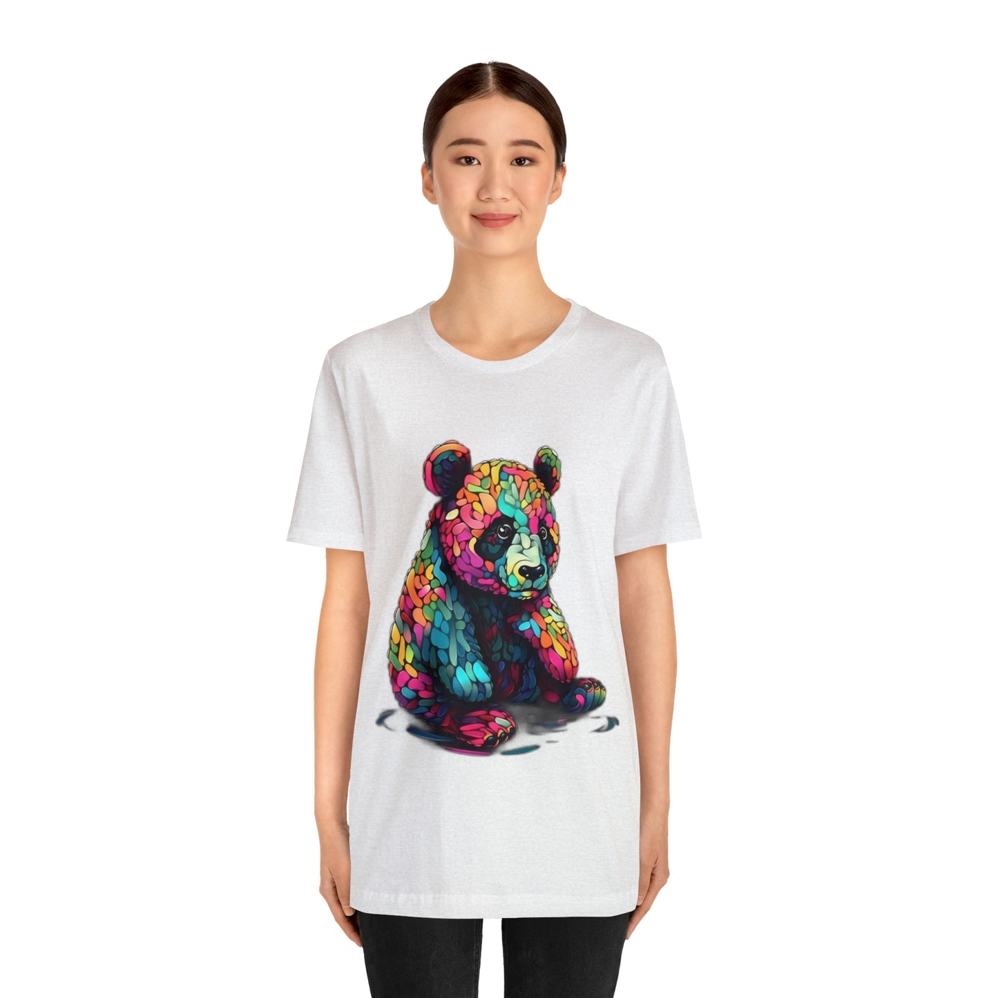 Geometric Colorful Panda Tee - Unisex Jersey Short Sleeve