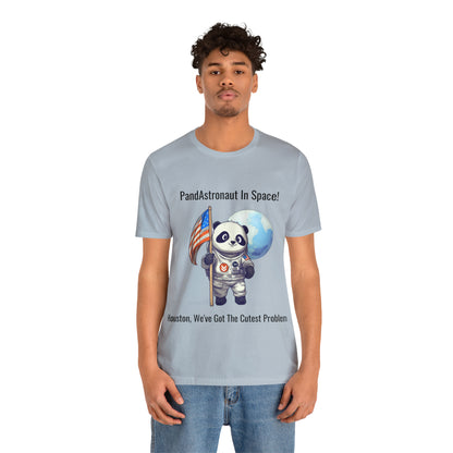 "Panda in Space" Unisex Jersey Short Sleeve Tee