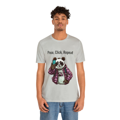 "Cool Panda Selfie" Unisex Jersey Short Sleeve Tee