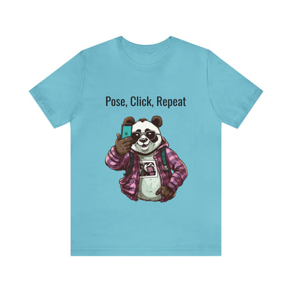 "Cool Panda Selfie" Unisex Jersey Short Sleeve Tee