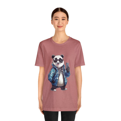 "Trendy Panda Selfie" Unisex Jersey Short Sleeve Tee