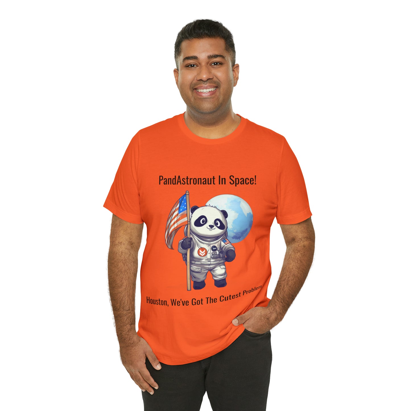 "Panda in Space" Unisex Jersey Short Sleeve Tee