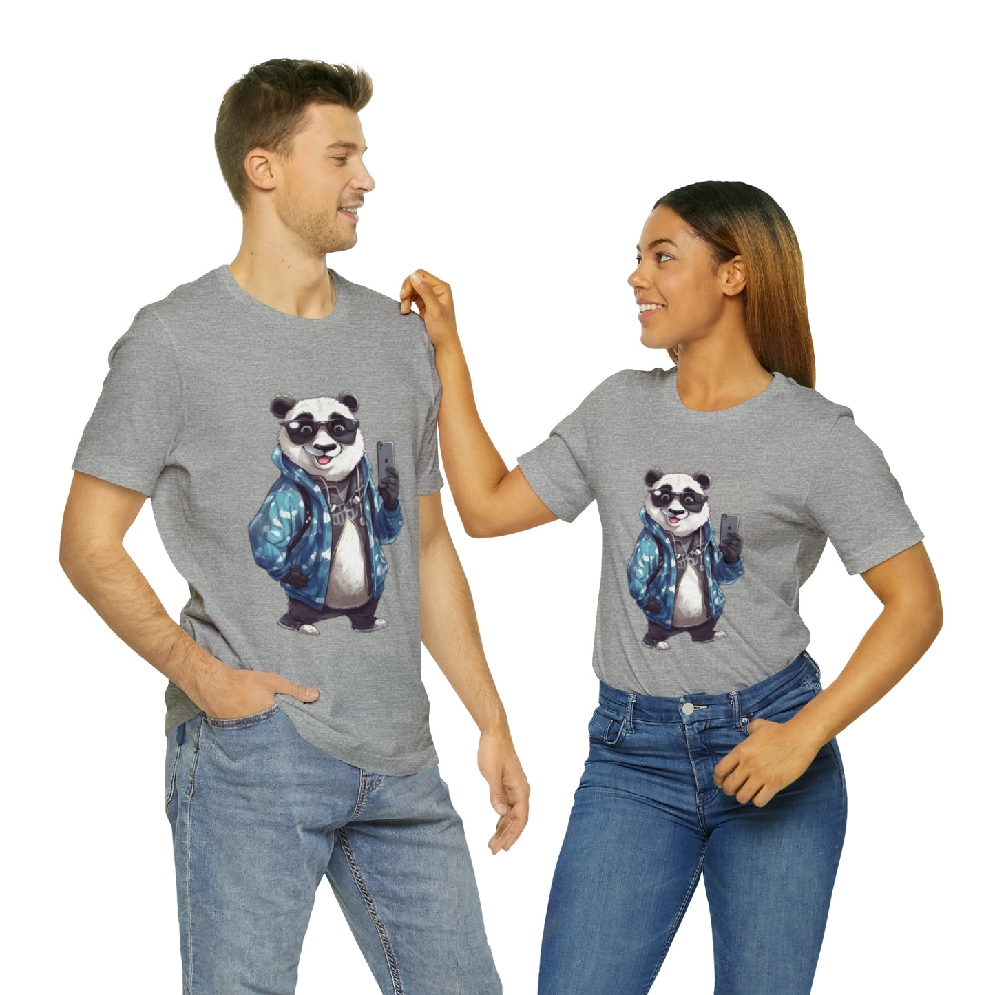 "Trendy Panda Selfie" Unisex Jersey Short Sleeve Tee