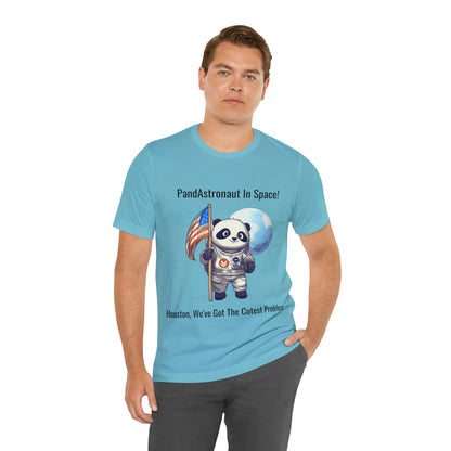 "Panda in Space" Unisex Jersey Short Sleeve Tee