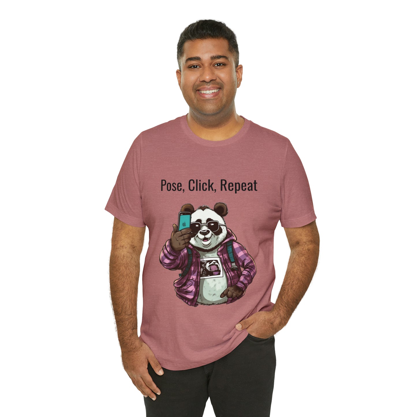 "Cool Panda Selfie" Unisex Jersey Short Sleeve Tee