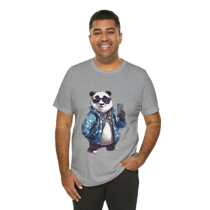 "Trendy Panda Selfie" Unisex Jersey Short Sleeve Tee