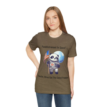 "Panda in Space" Unisex Jersey Short Sleeve Tee