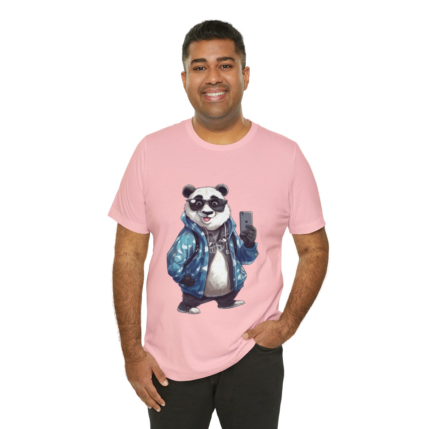 "Trendy Panda Selfie" Unisex Jersey Short Sleeve Tee