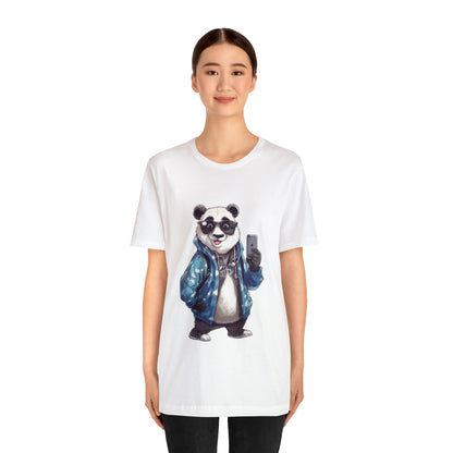 "Trendy Panda Selfie" Unisex Jersey Short Sleeve Tee