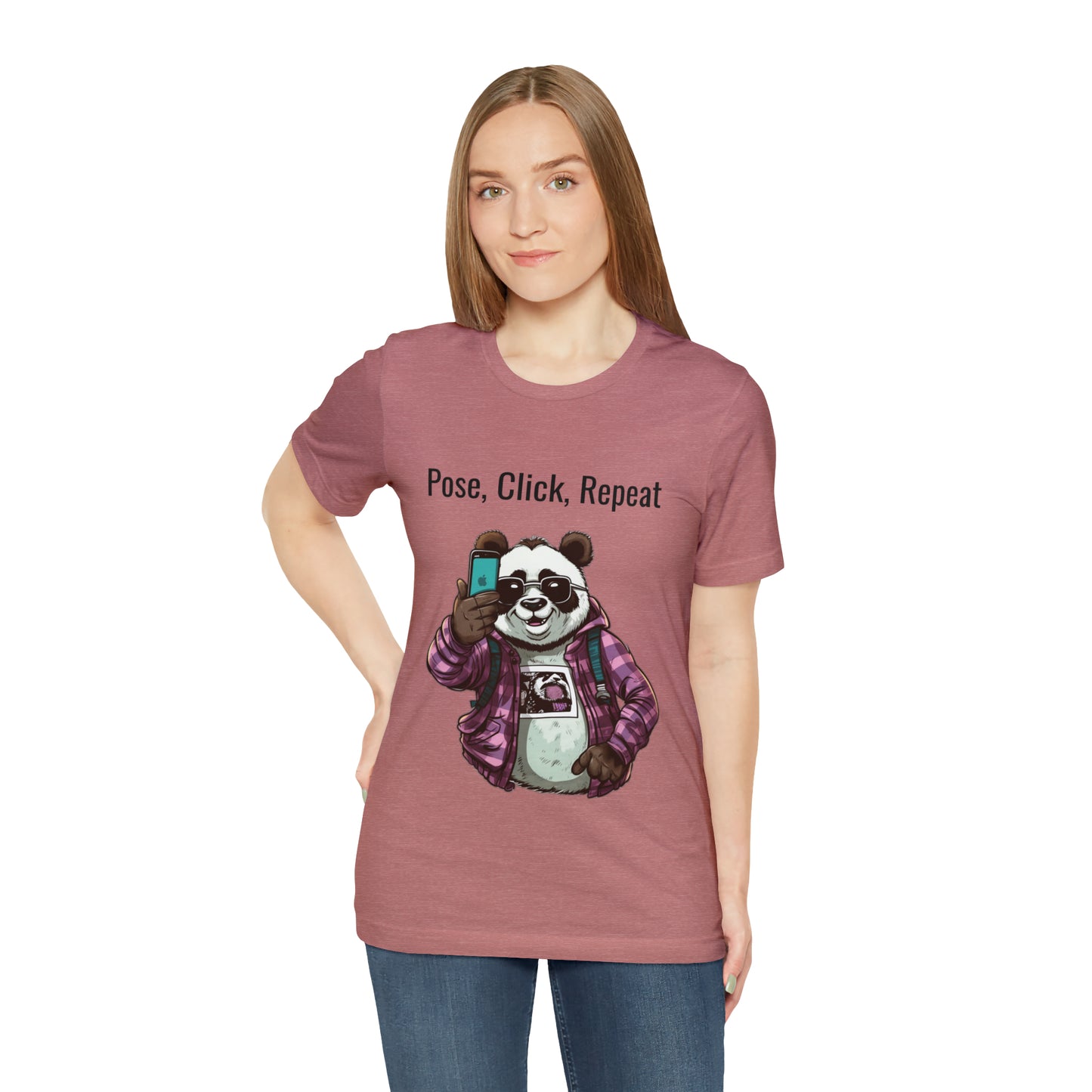 "Cool Panda Selfie" Unisex Jersey Short Sleeve Tee