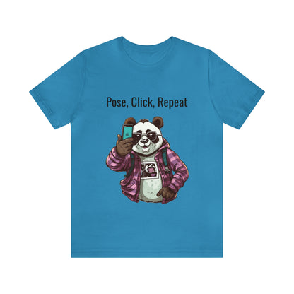 "Cool Panda Selfie" Unisex Jersey Short Sleeve Tee