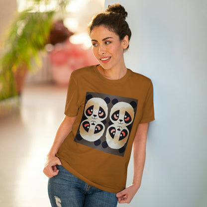 Panda Pattern Organic Unisex T-Shirt