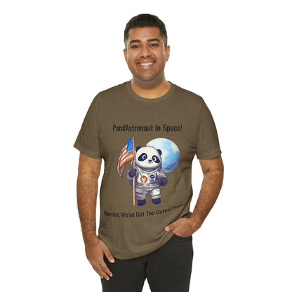 "Panda in Space" Unisex Jersey Short Sleeve Tee