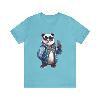 "Trendy Panda Selfie" Unisex Jersey Short Sleeve Tee